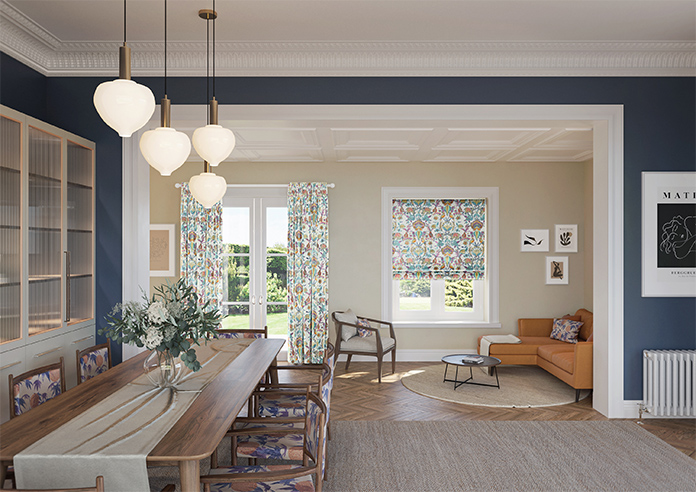 Bangalore Faux Silk, Azure Glow - Twist&Fit Roman Blind - Image 8
